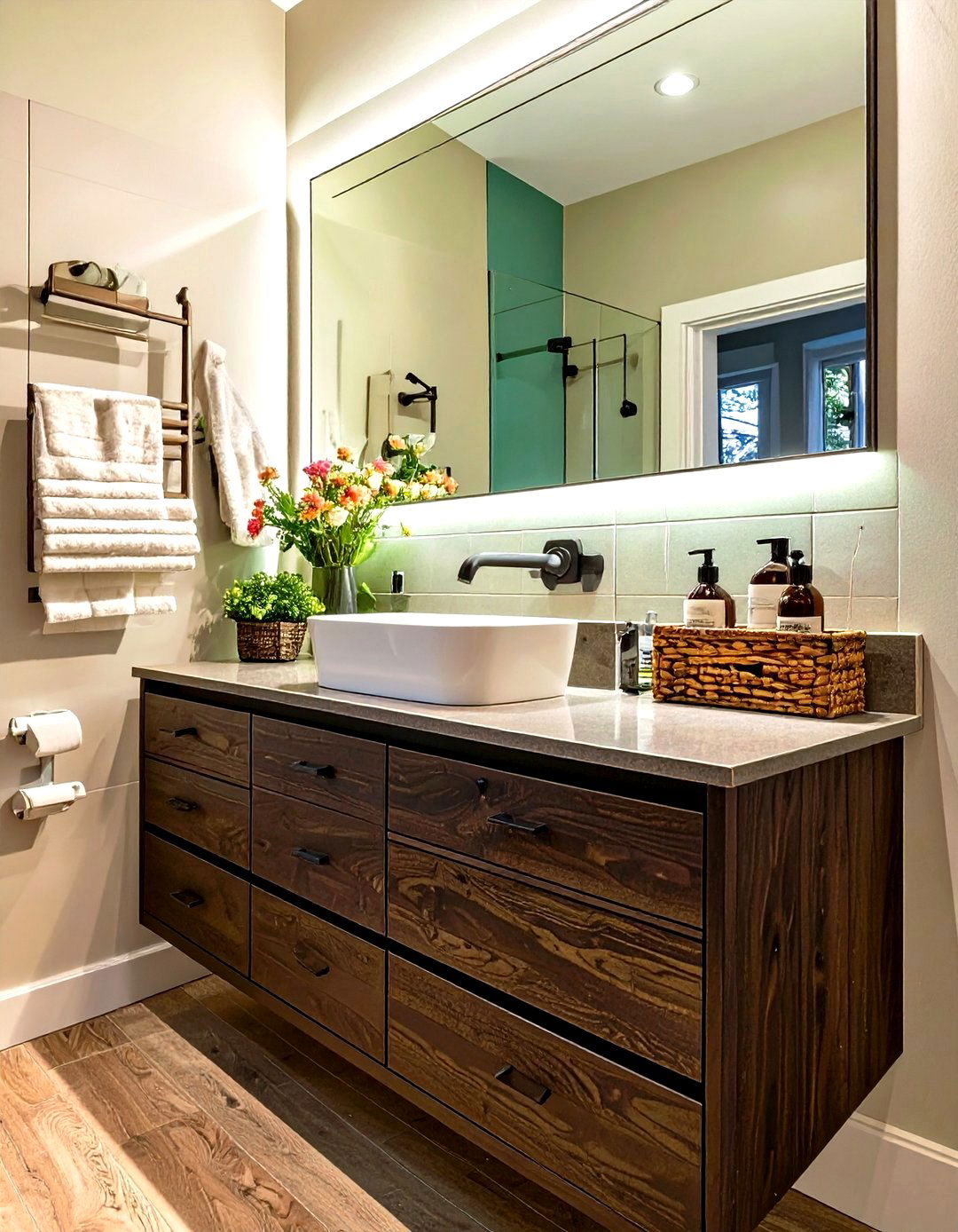 Small Bathroom Asymmetrical Vanities - 30 small bathroom trends 2025