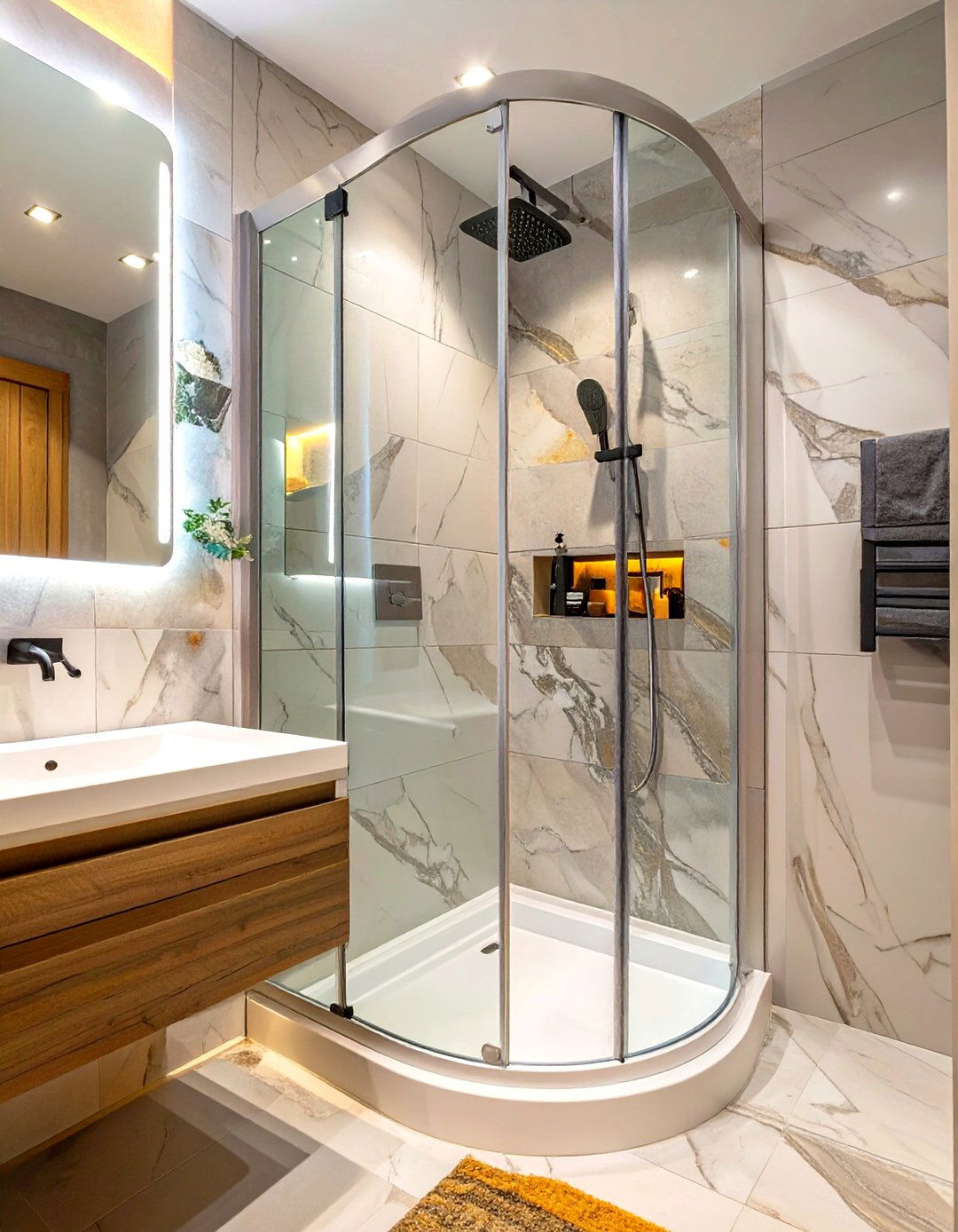 Small Bathroom Curved Shower Enclosures - 30 small bathroom trends 2025