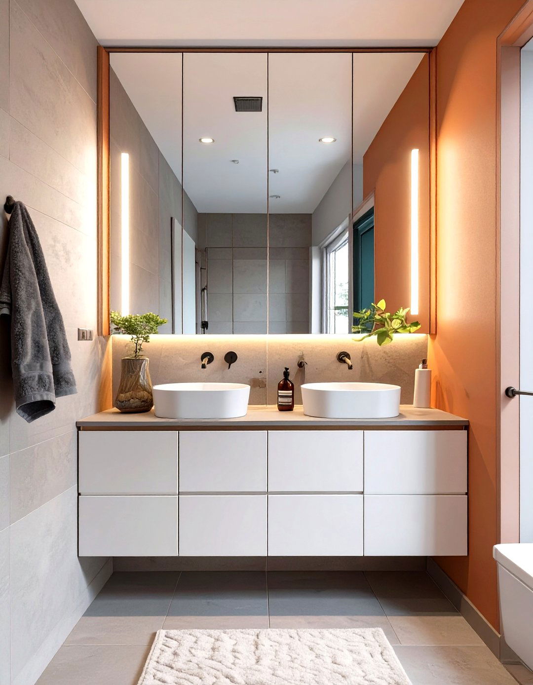 Small Bathroom Mirrored Cabinet Integration - 30 small bathroom trends 2025