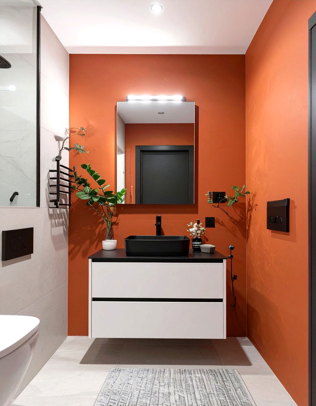 Small Bathroom Rich Earthy Tones - 30 small bathroom trends 2025