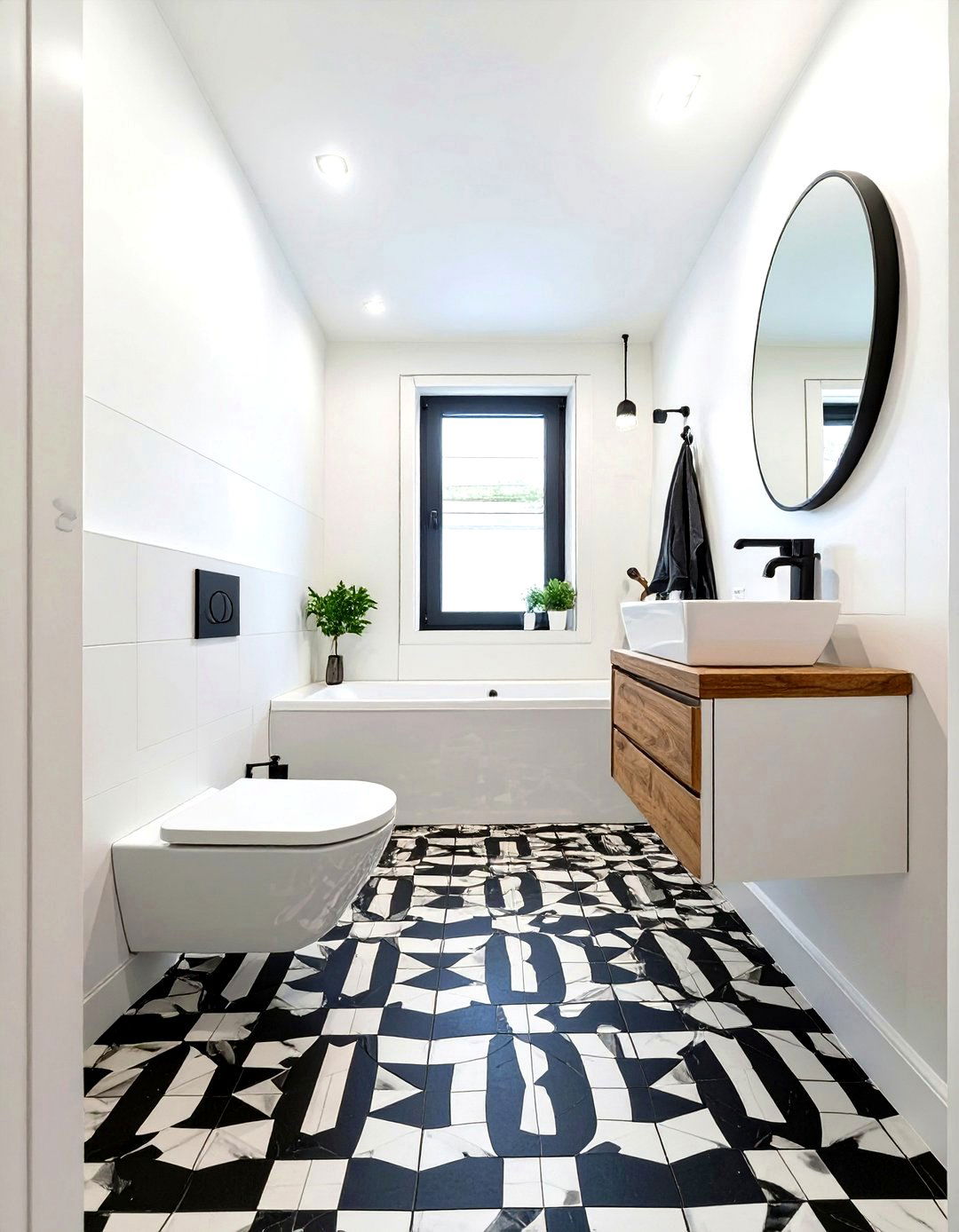 Small Bathroom Statement Floor Patterns - 30 small bathroom trends 2025