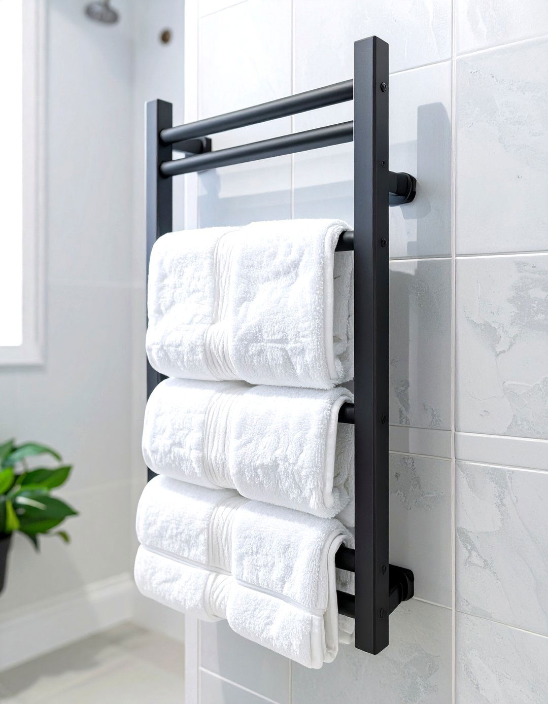 Small Bathroom Towel Warmer Ladders - 30 small bathroom trends 2025