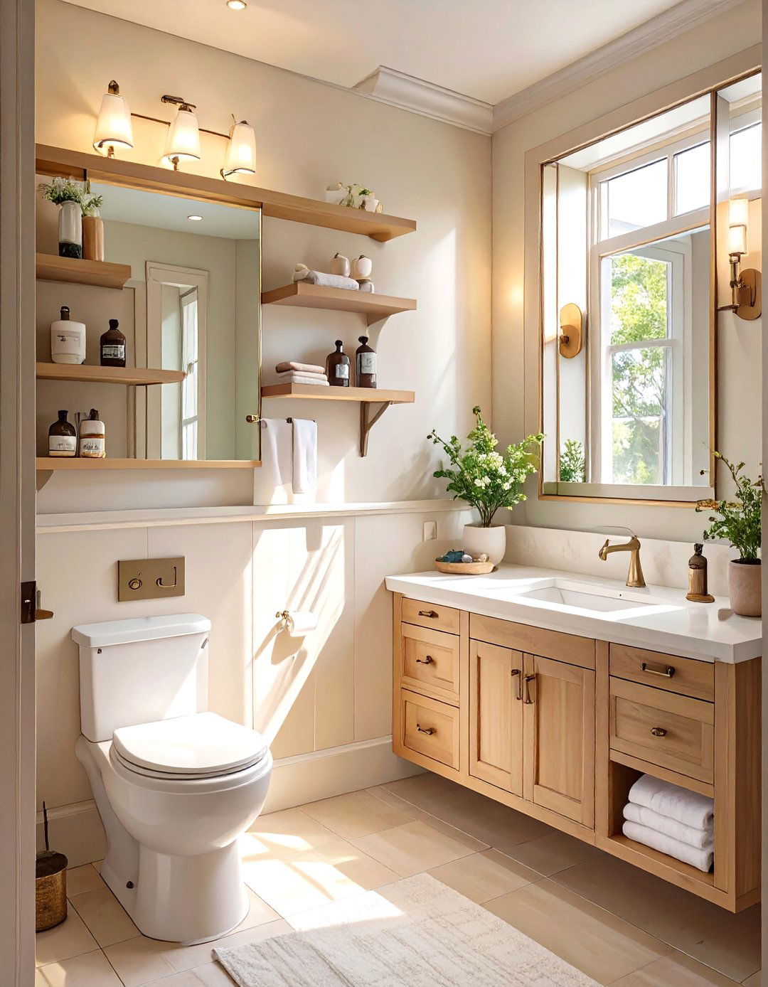 Small Bathroom with Smart Layout - 30 bathroom interior design ideas