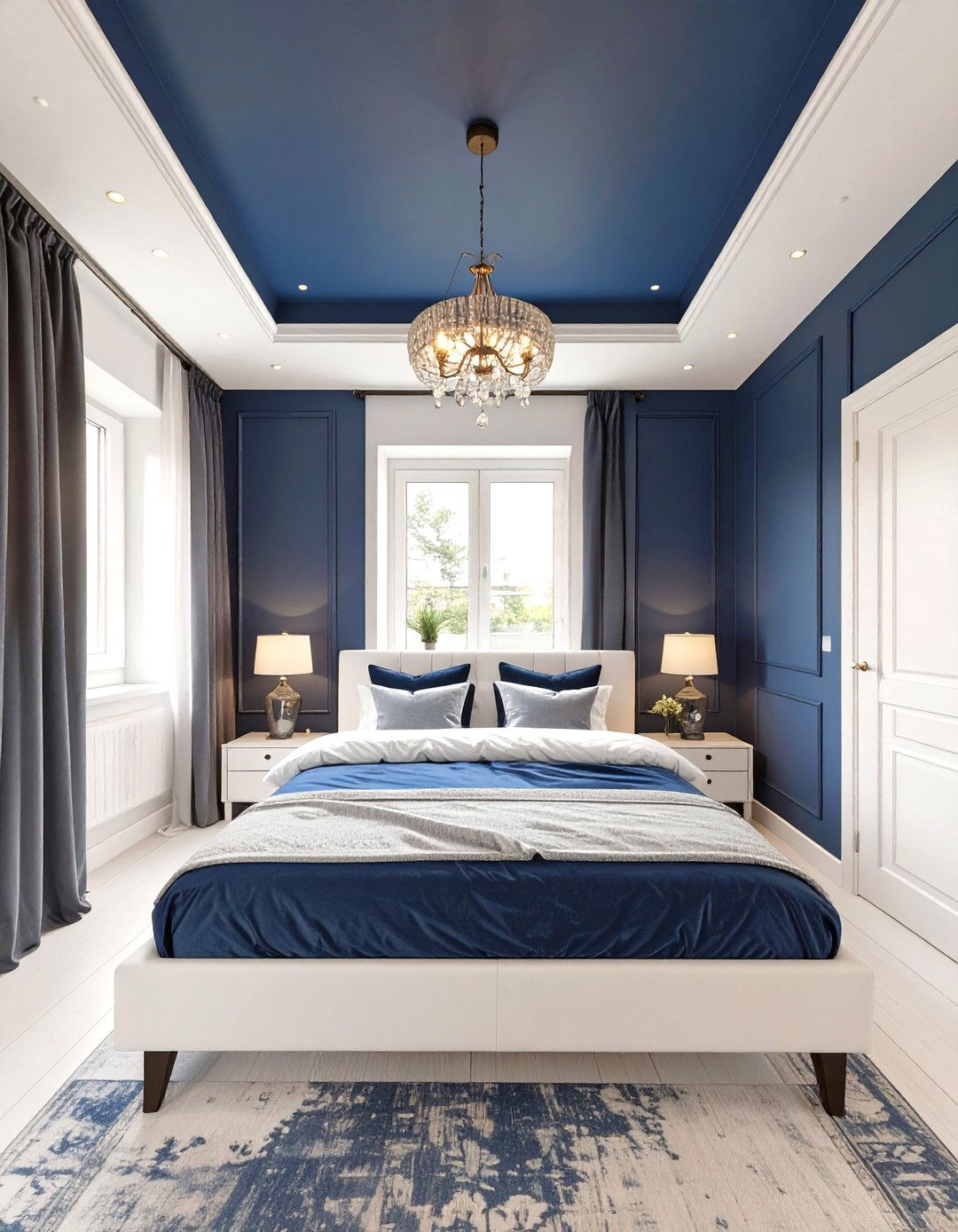 Small Bedroom with a Painted Ceiling - 30 small bedroom decorating ideas