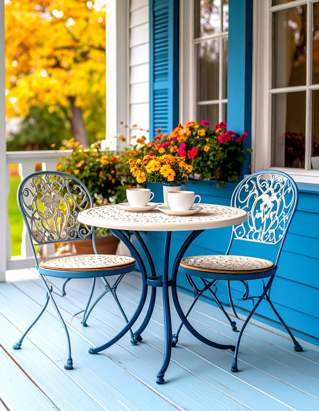 Small Bistro Table and Chairs - 30 porch decor ideas