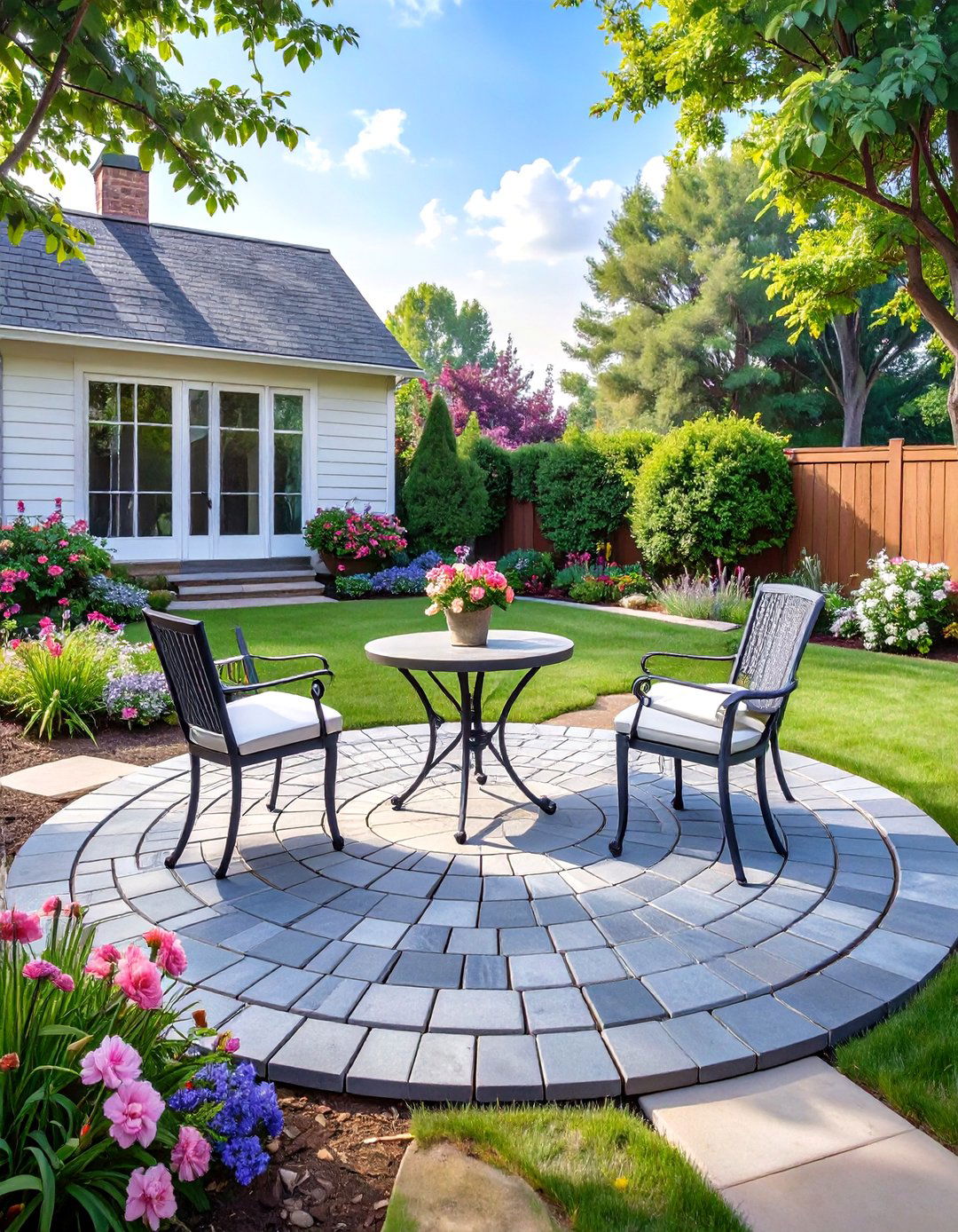 Small Circular Paver Patio Kit - 30 small cheap patio paver ideas