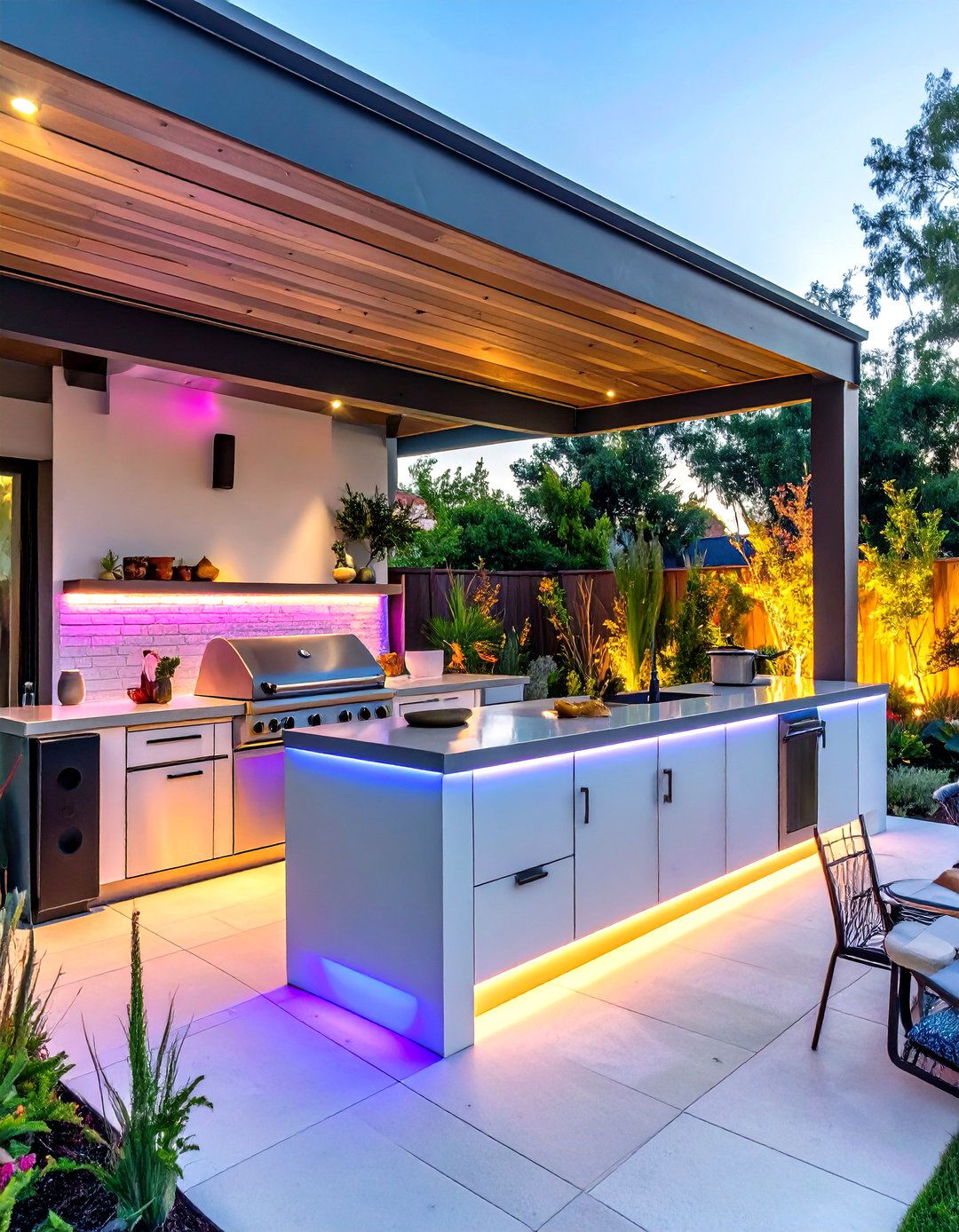 Small Covered Outdoor Kitchen with Smart Technology - 30 small covered outdoor kitchen ideas