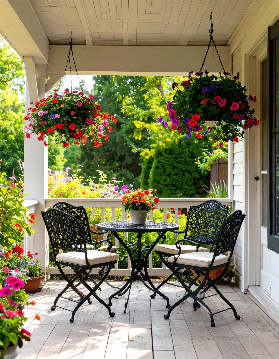 Small Covered Patio with a Bistro Set - 30 outdoor covered patio ideas