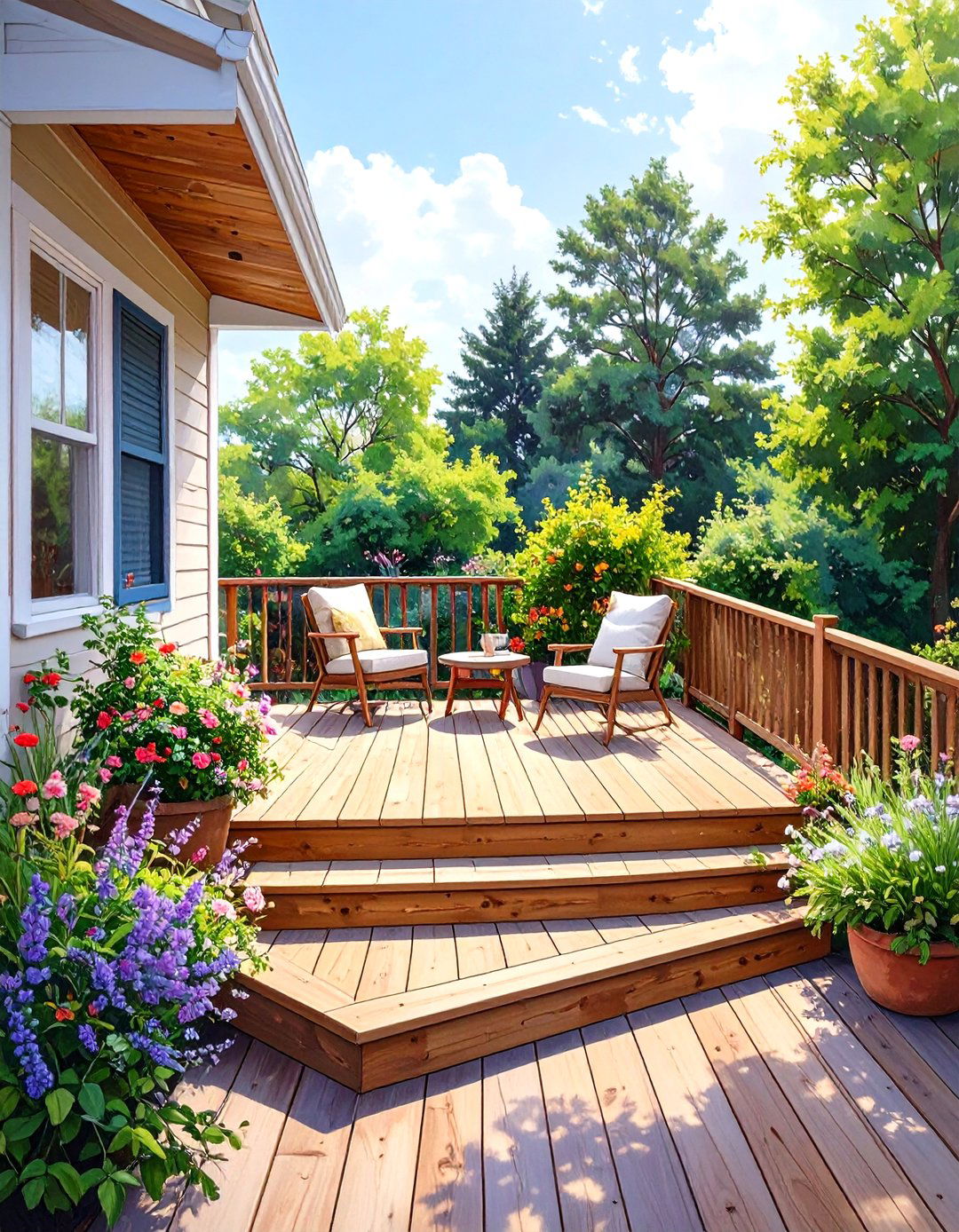 Small Deck with Multi Level Design - 30 small deck ideas