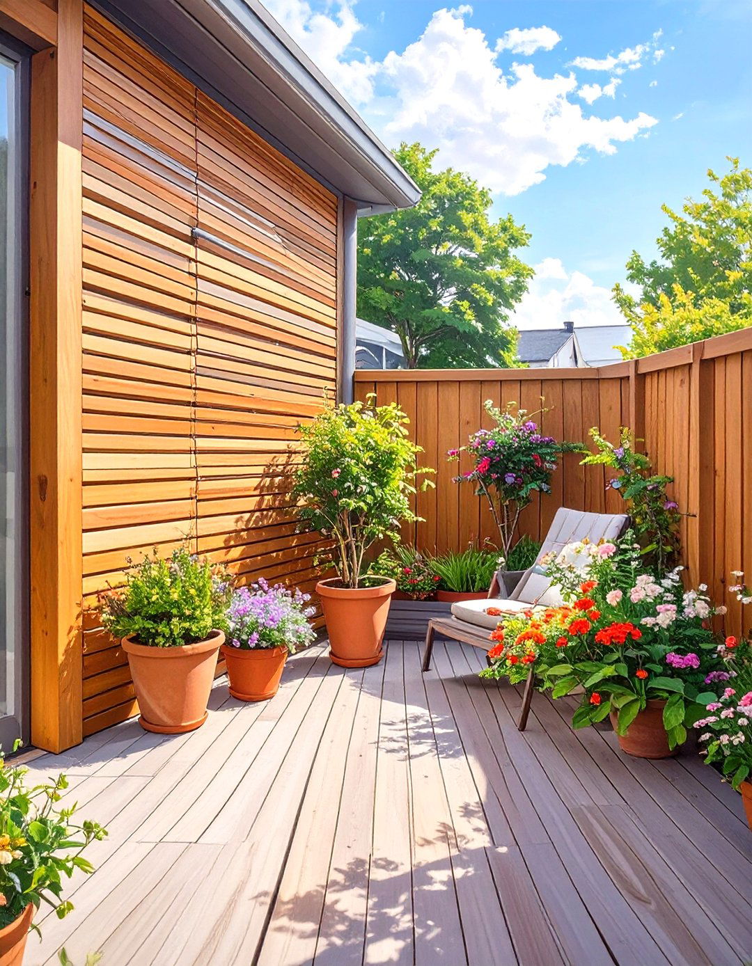 Small Deck with Privacy Screens - 30 small deck ideas