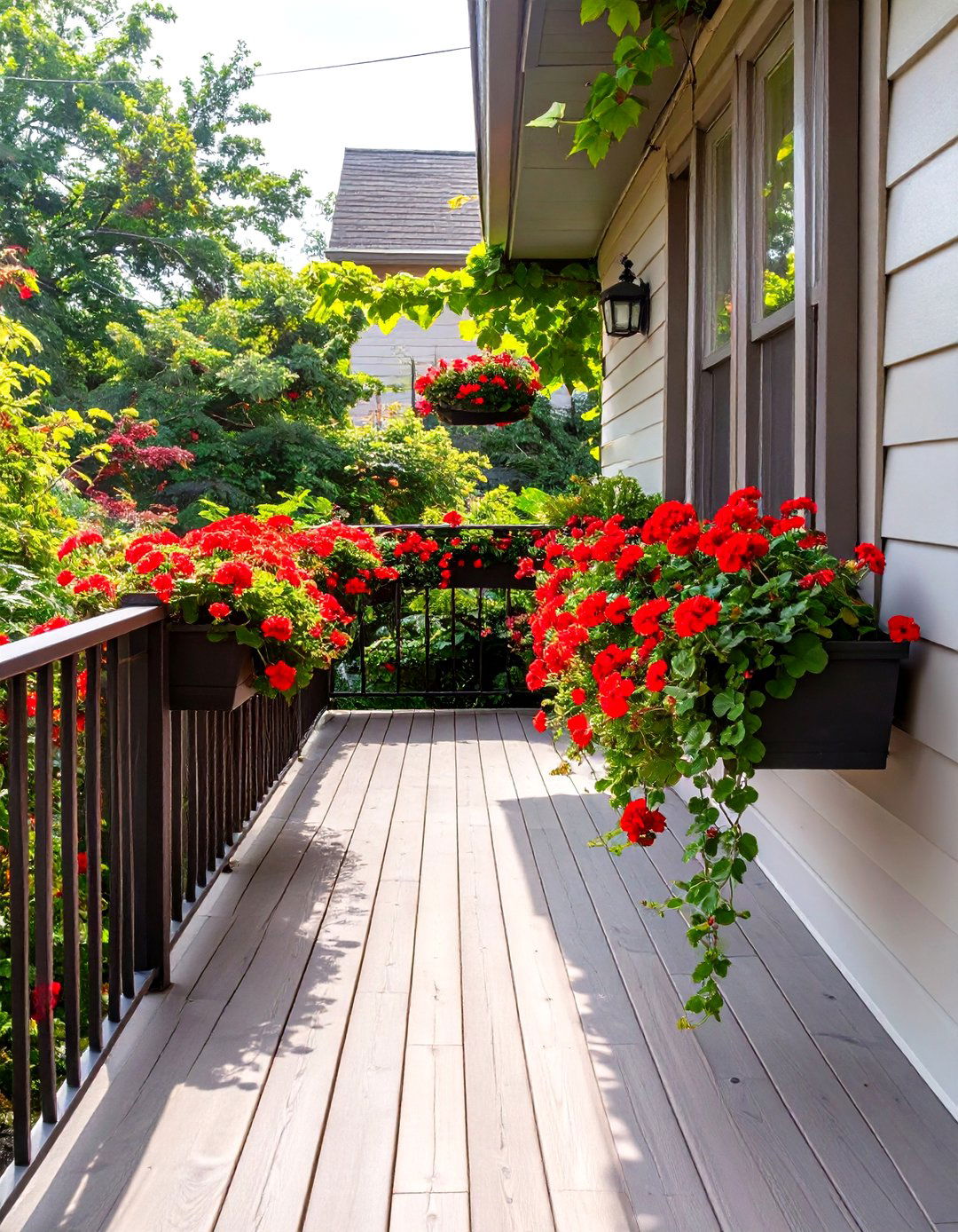 Small Deck with Railing Planters - 30 simple small deck ideas