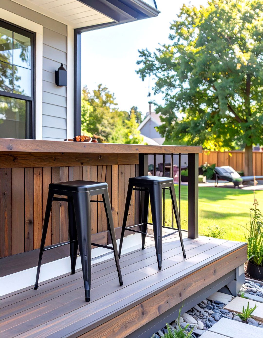 Small Deck with a Bar Railing - 30 small deck ideas on a budget