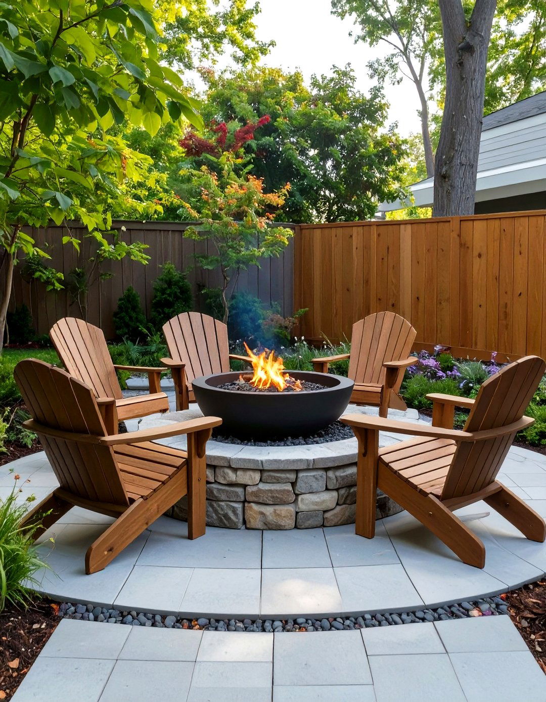 Small Deck with a Fire Pit Area - 30 small deck ideas on a budget