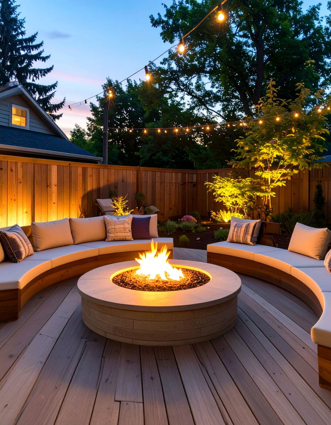 Small Deck with a Fire Pit - 30 simple deck designs  pictures