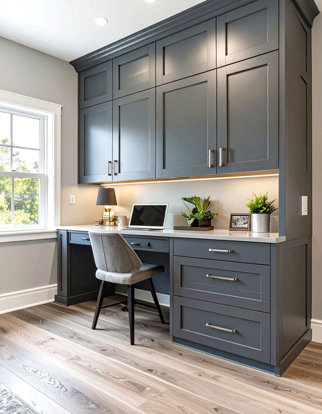 Small Den with Custom Built In Cabinetry - 30 small den ideas