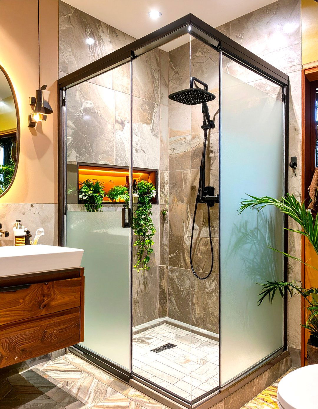 30 Small Doorless Walk In Shower Ideas for Modern Baths - We Love Home Blog