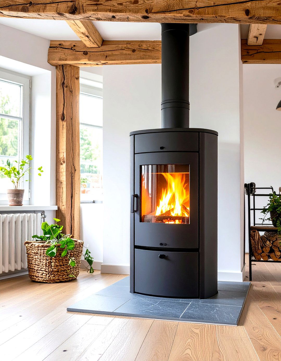 Small Freestanding Wood Burning Stove - 30 small living room fireplace ideas