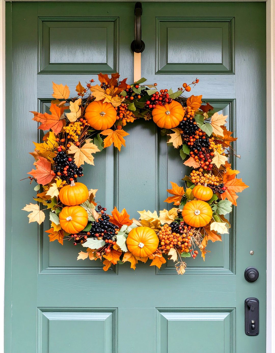 Small Front Porch with a Seasonal Wreath - 30 small front porch decorating ideas