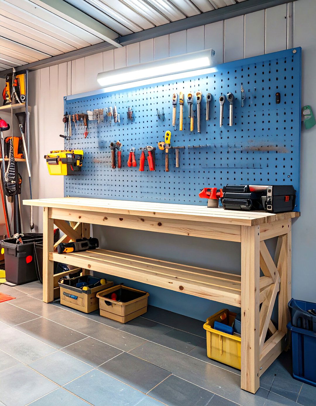 Small Garage Modular Workshop Bench - 30 small garage man cave ideas