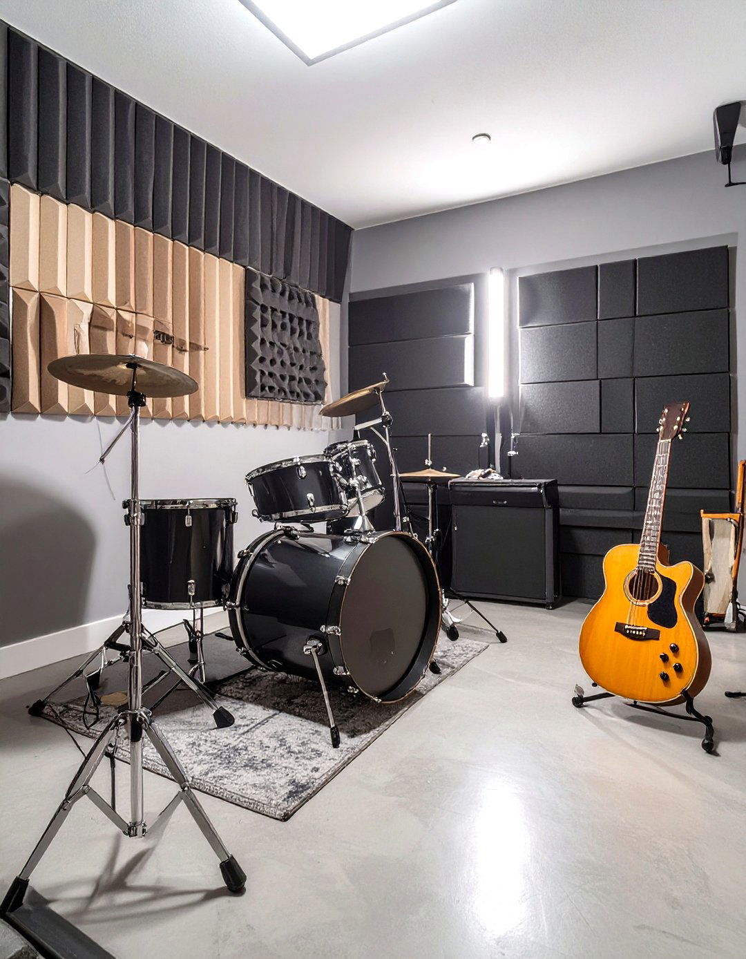 Small Garage Music Practice Nook - 30 small garage man cave ideas