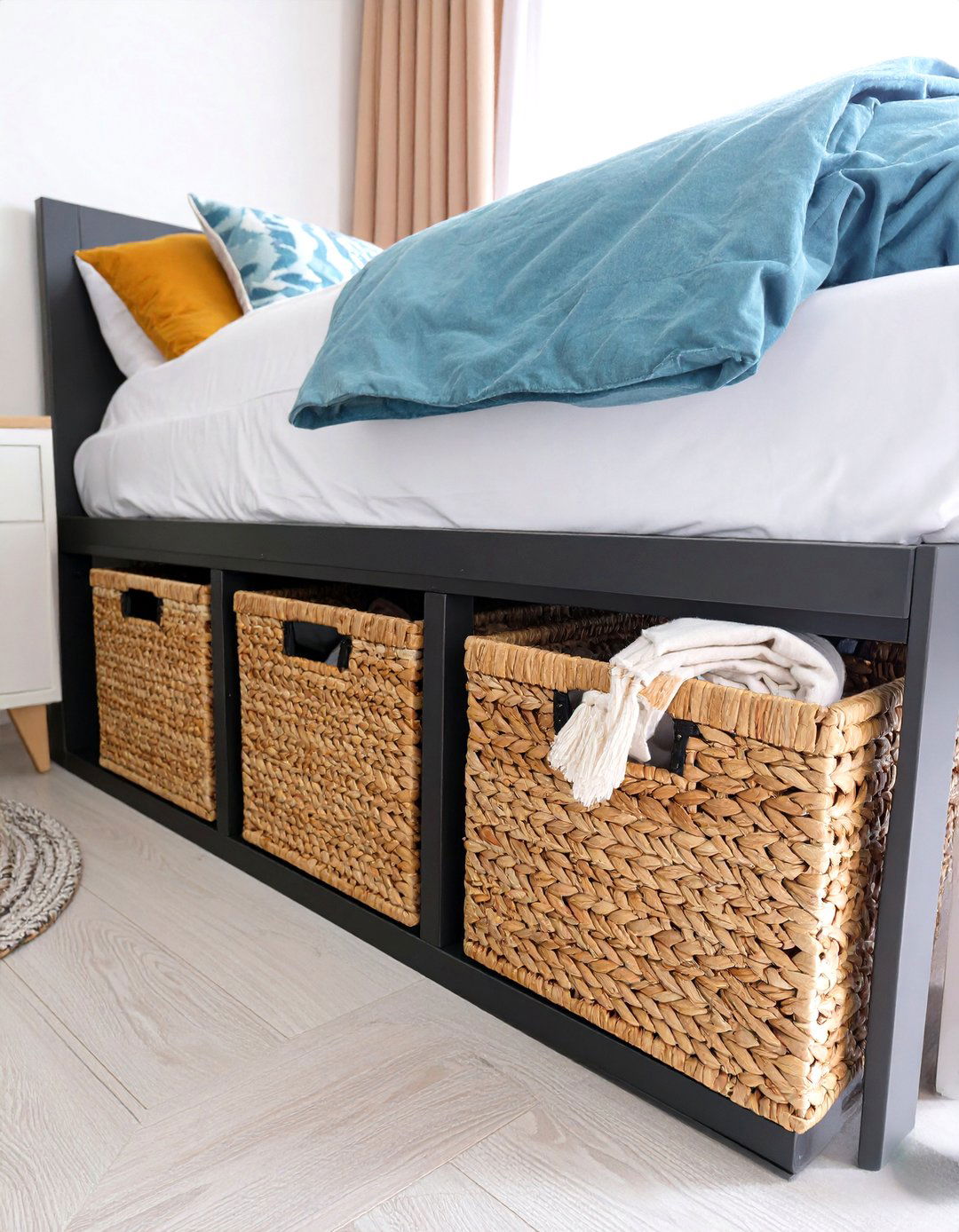 Small Guest Bedroom with Under Bed Storage Containers - 30 small guest bedroom ideas