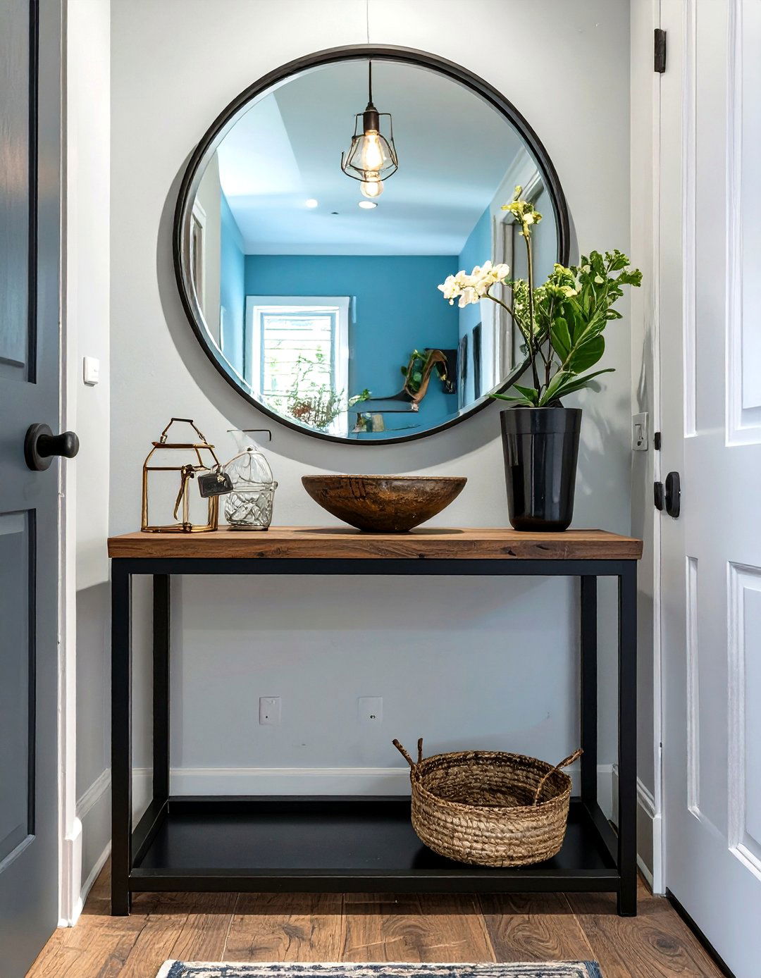 Small Home Design with a Slim Console Table - 30 small home design ideas