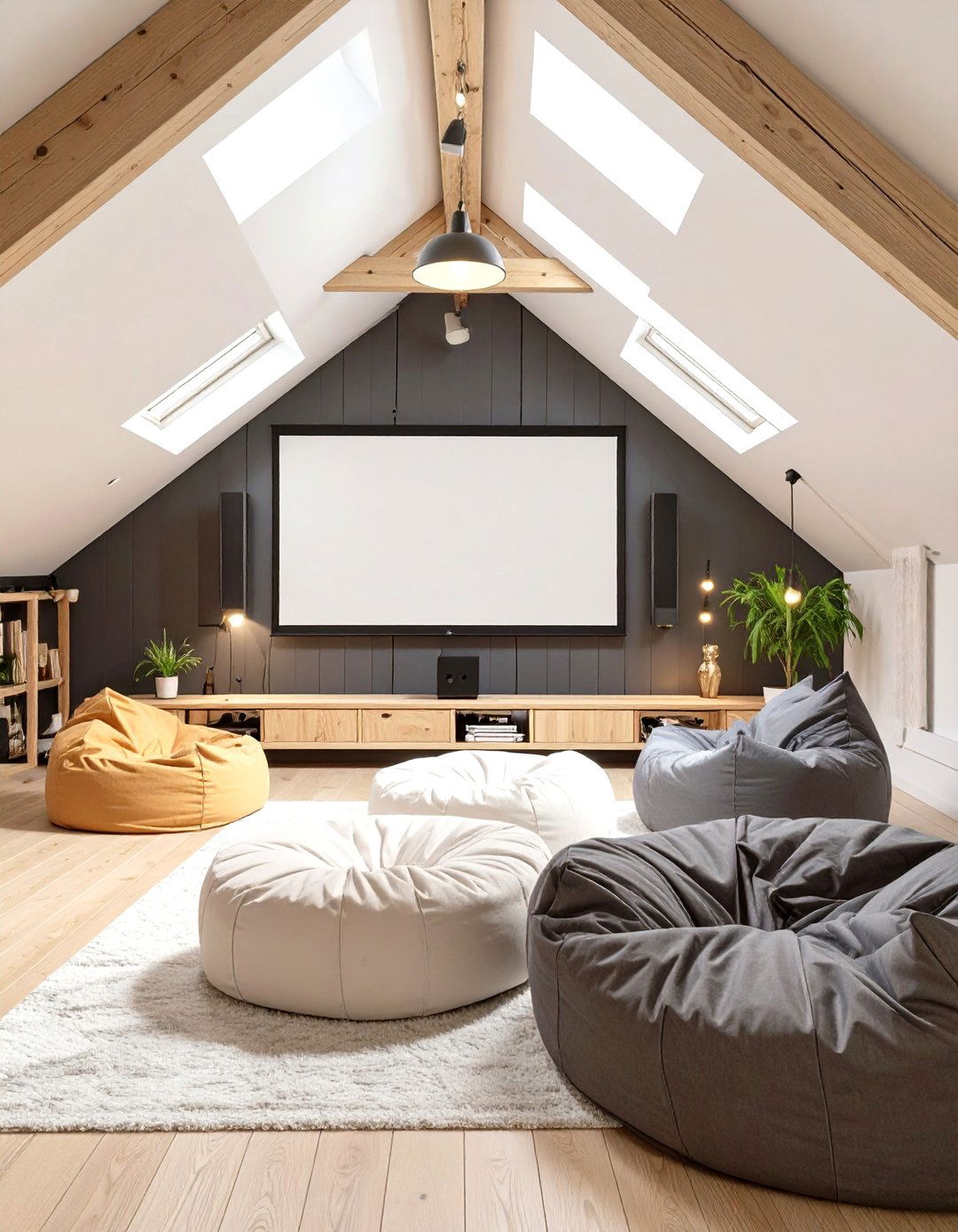 Small Home Theater in an Attic Nook - 30 small home theater ideas