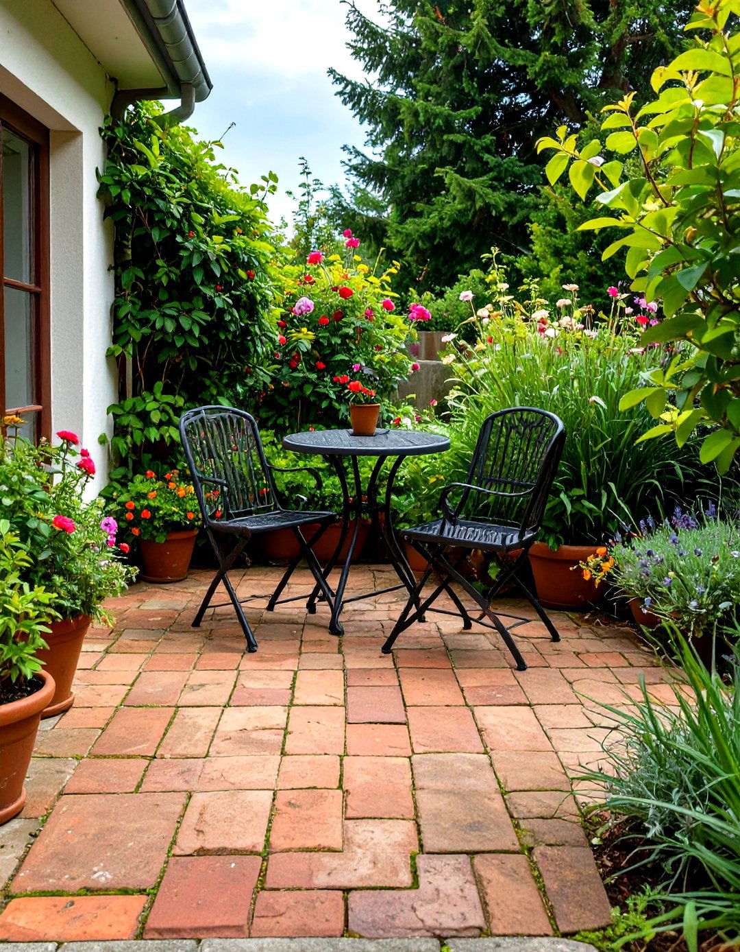 Small Intimate Stone Seating Nook - 30 stone patio ideas on a budget
