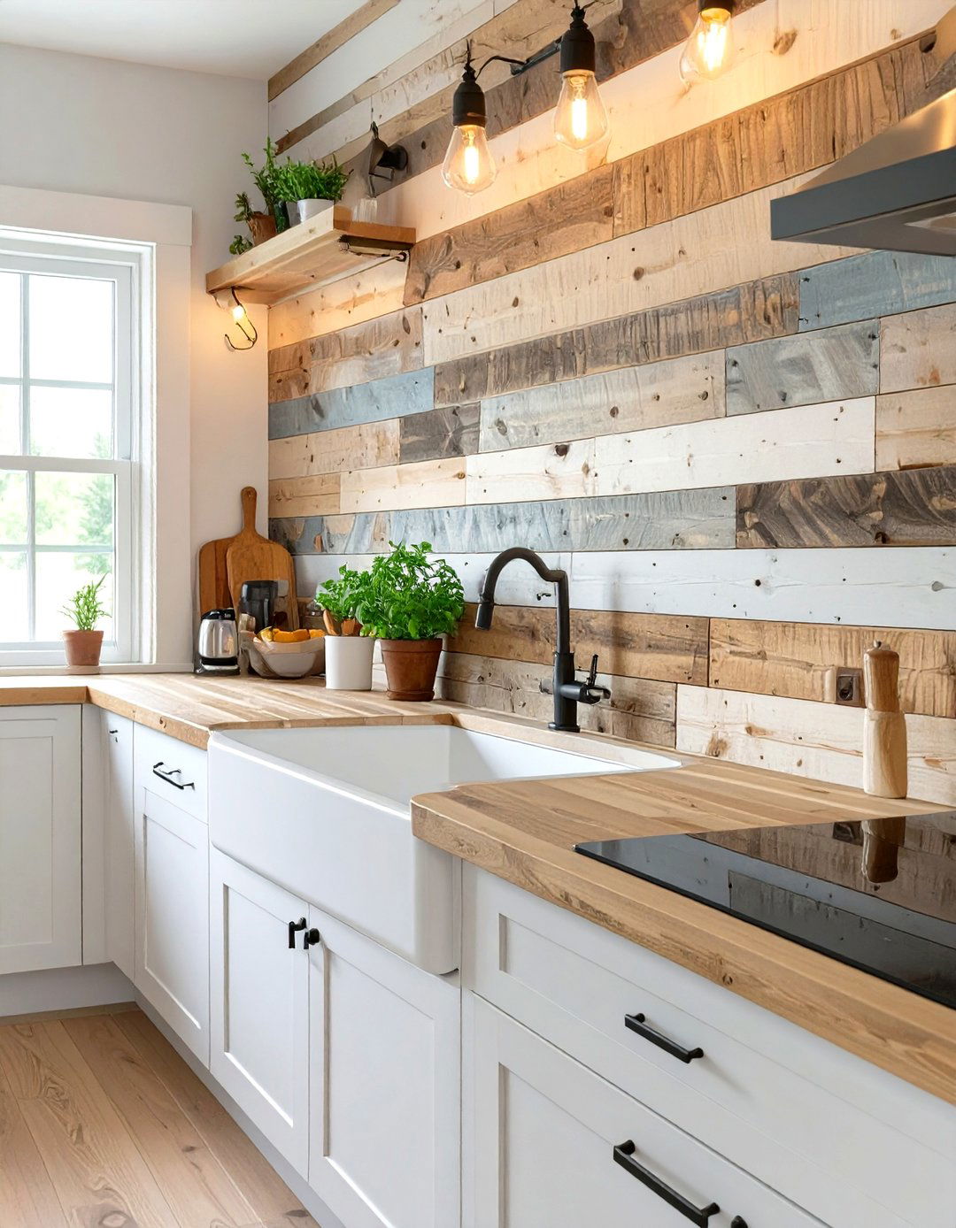 Small Kitchen Backsplash Using Reclaimed Wood - 30 small kitchen backsplash ideas