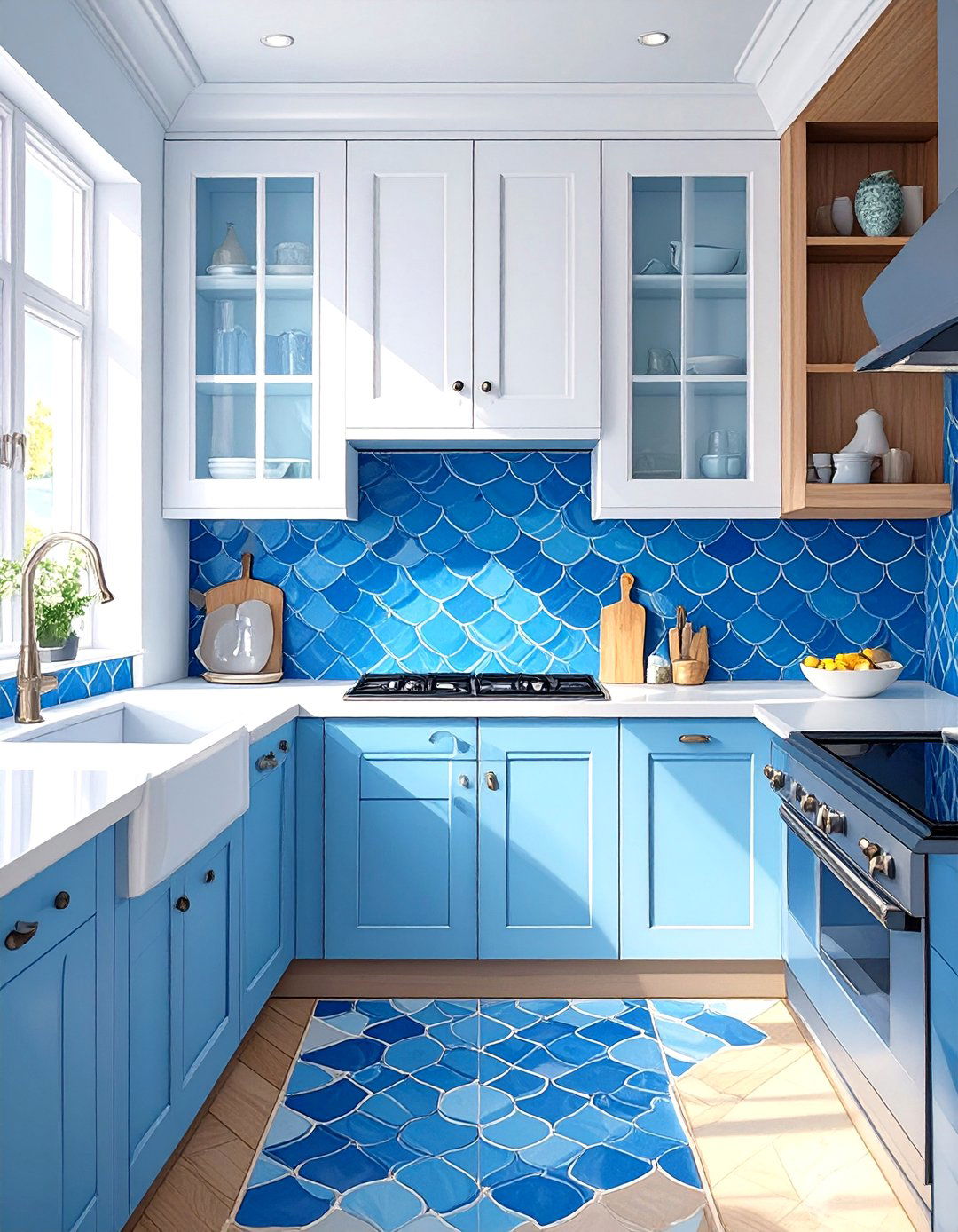 Small Kitchen Backsplash Using Scalloped Tiles - 30 small kitchen backsplash ideas