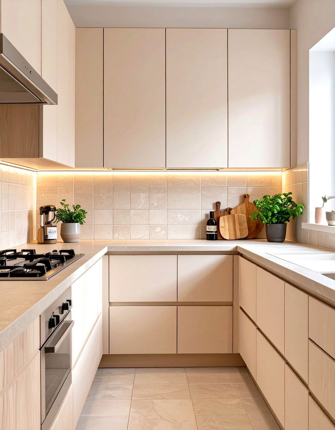 Small Kitchen Backsplash with Low Contrast Grout - 30 small kitchen backsplash ideas