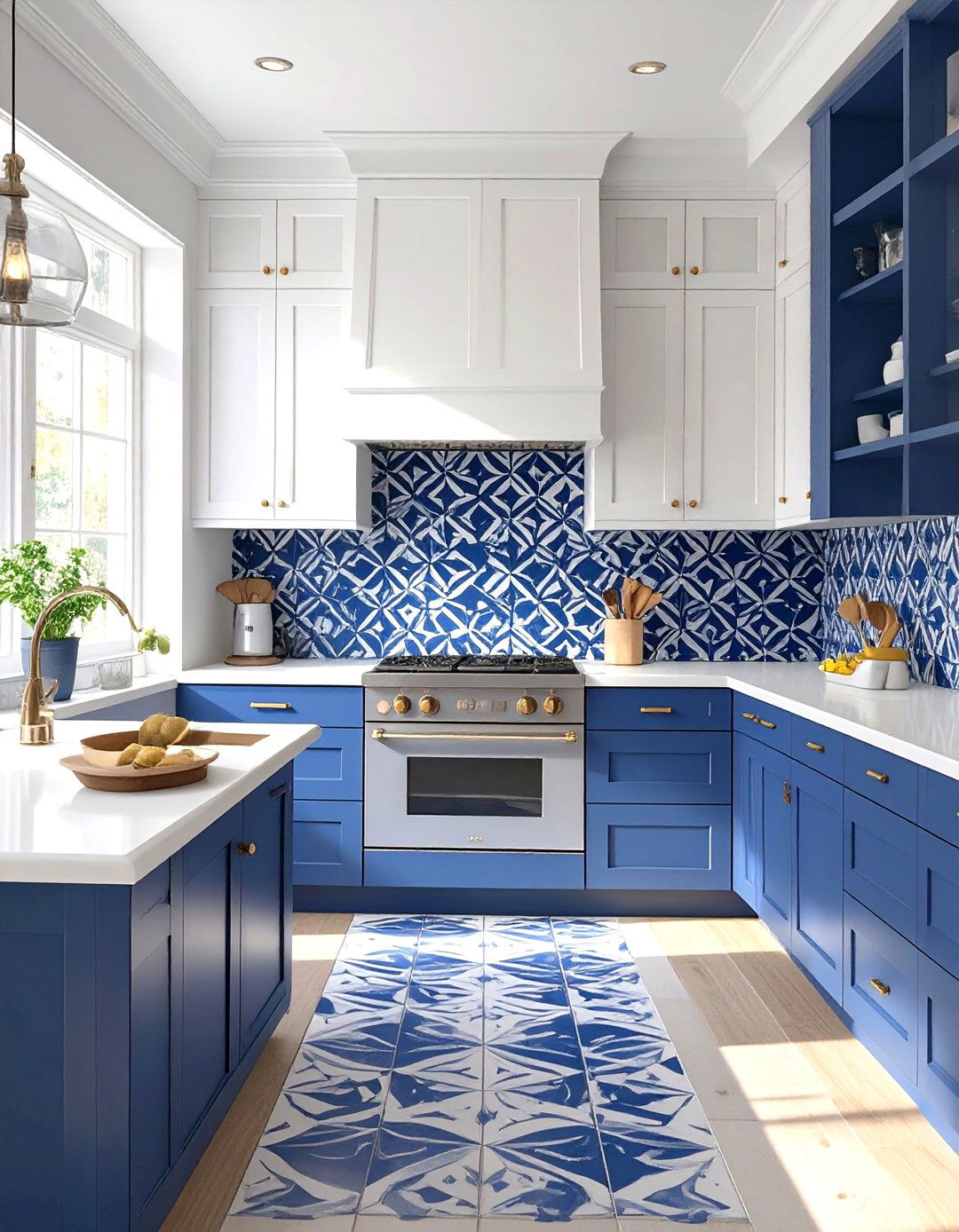 Small Kitchen Backsplash with a Painted Design - 30 small kitchen backsplash ideas