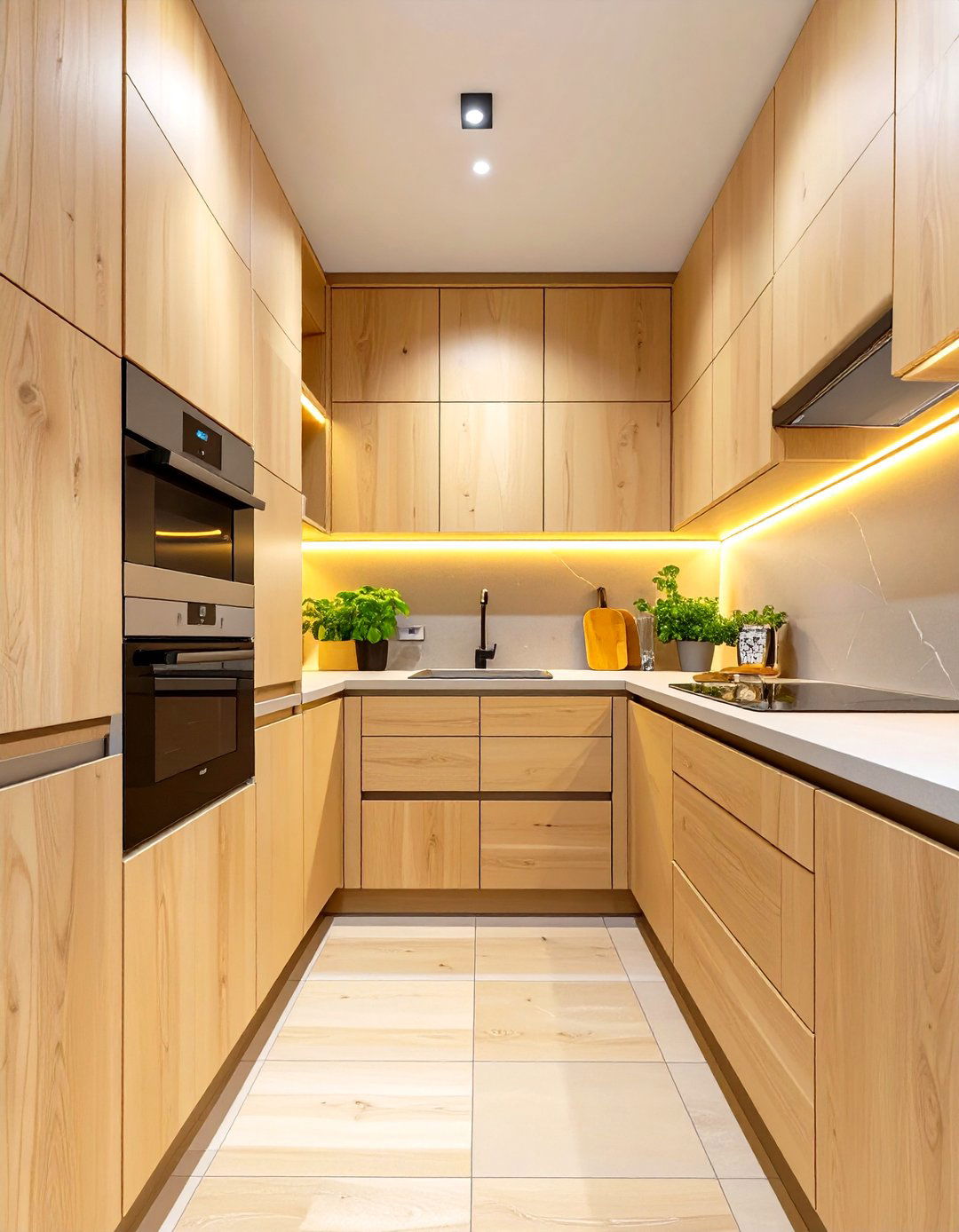 Small Kitchen Design with Integrated Appliances - 30 small kitchen designs photo gallery