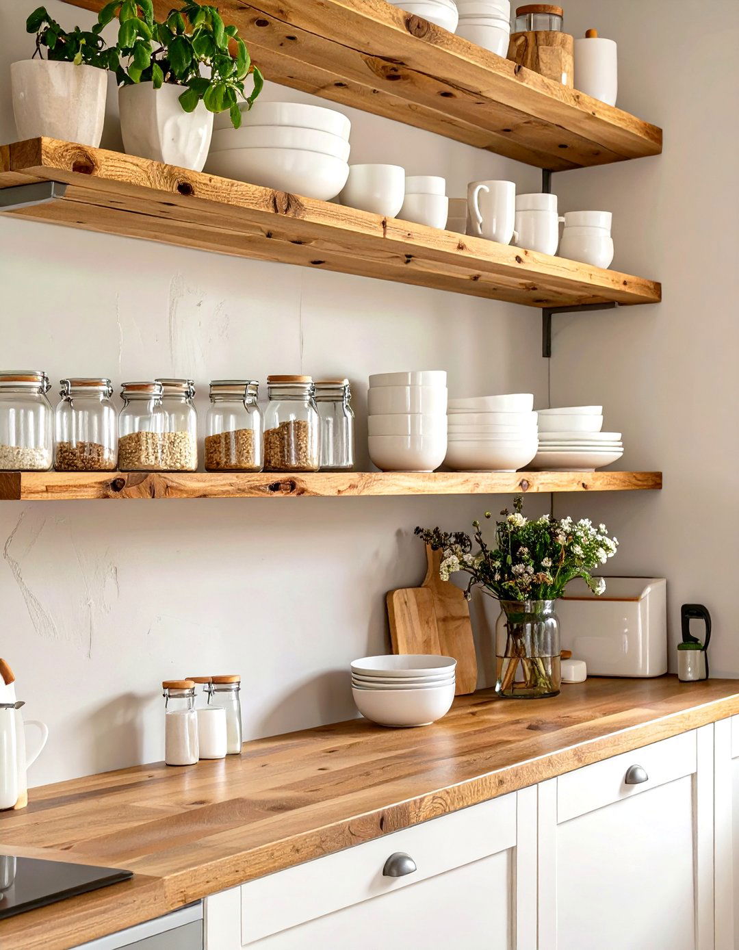 Small Kitchen Design with Open Shelving - 30 small kitchen designs photo gallery