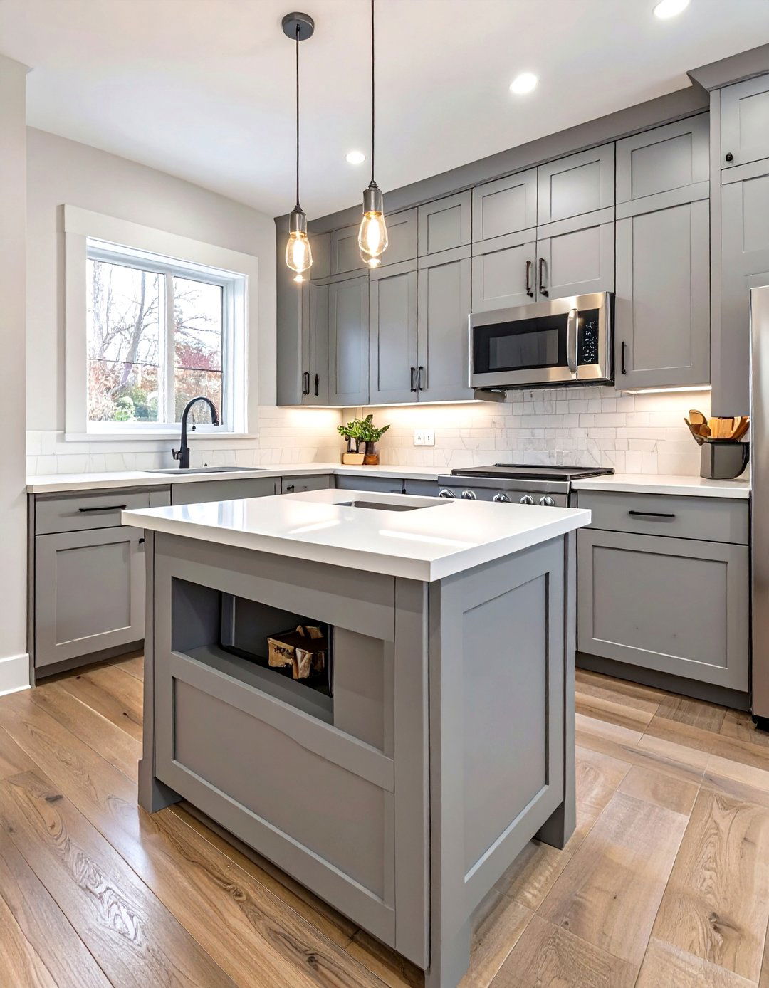 Small Kitchen Island with Microwave Nook - 30 small kitchen ideas with island