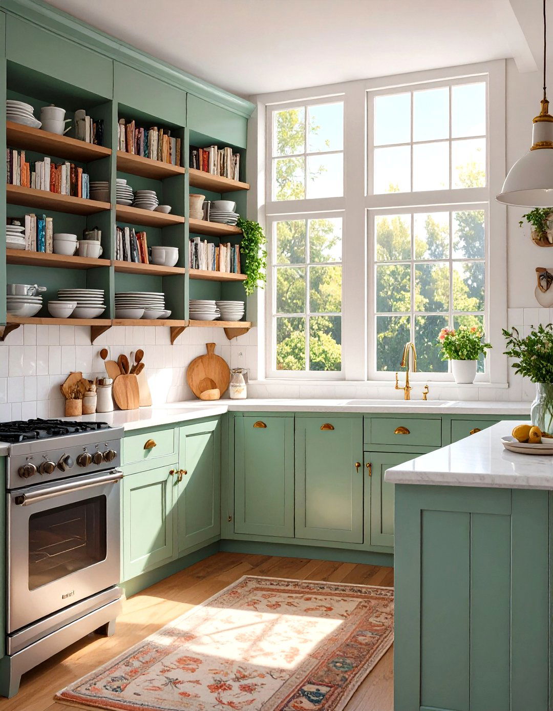 Small Kitchen Island with Open Shelving - 30 small kitchen ideas with island