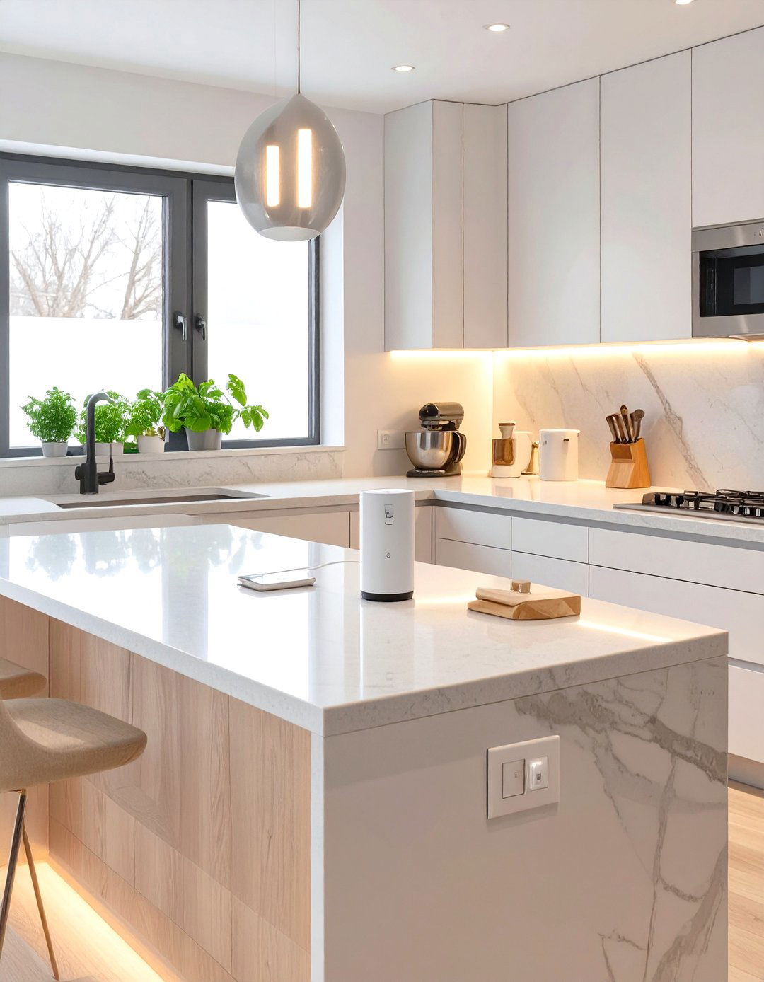 Small Kitchen Island with a Power Outlet - 30 small kitchen ideas with island