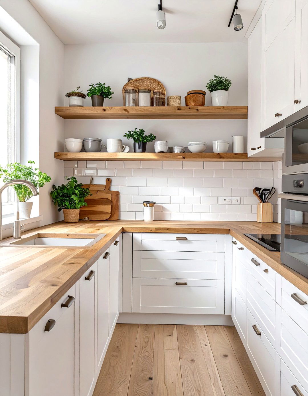 Small Kitchen Remodel with Natural Wood Accents - 30 small kitchen remodel ideas