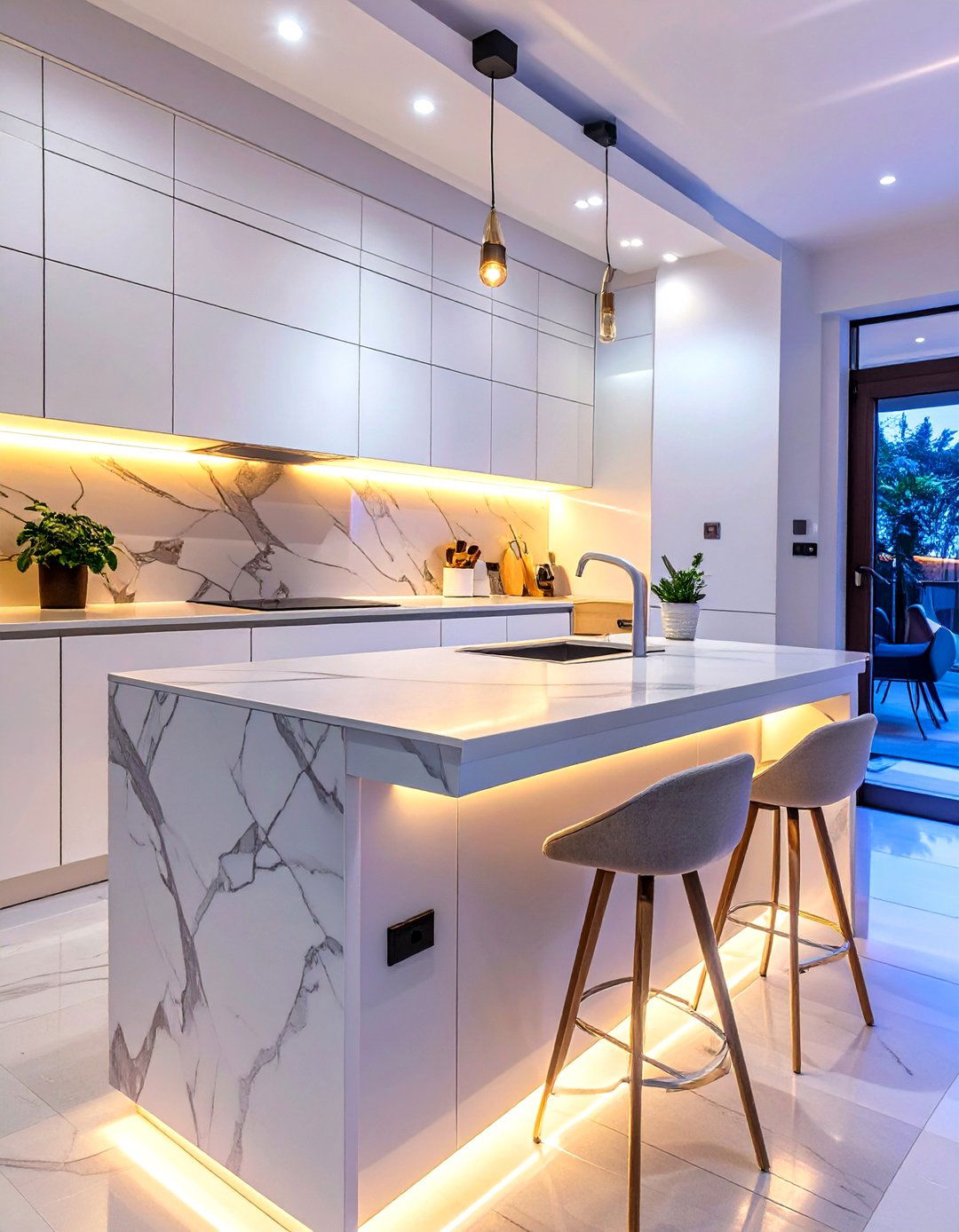 Small Kitchen Remodel with Under Cabinet Lighting - 30 small kitchen remodel ideas