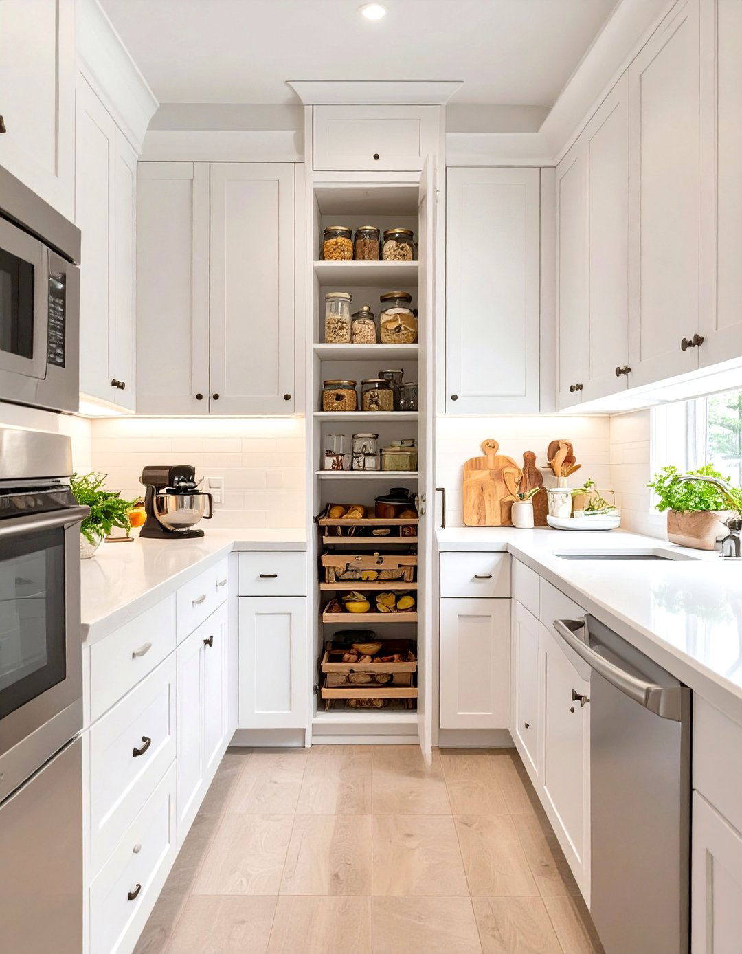 Small Kitchen Remodel with Vertical Storage - 30 small kitchen remodel ideas