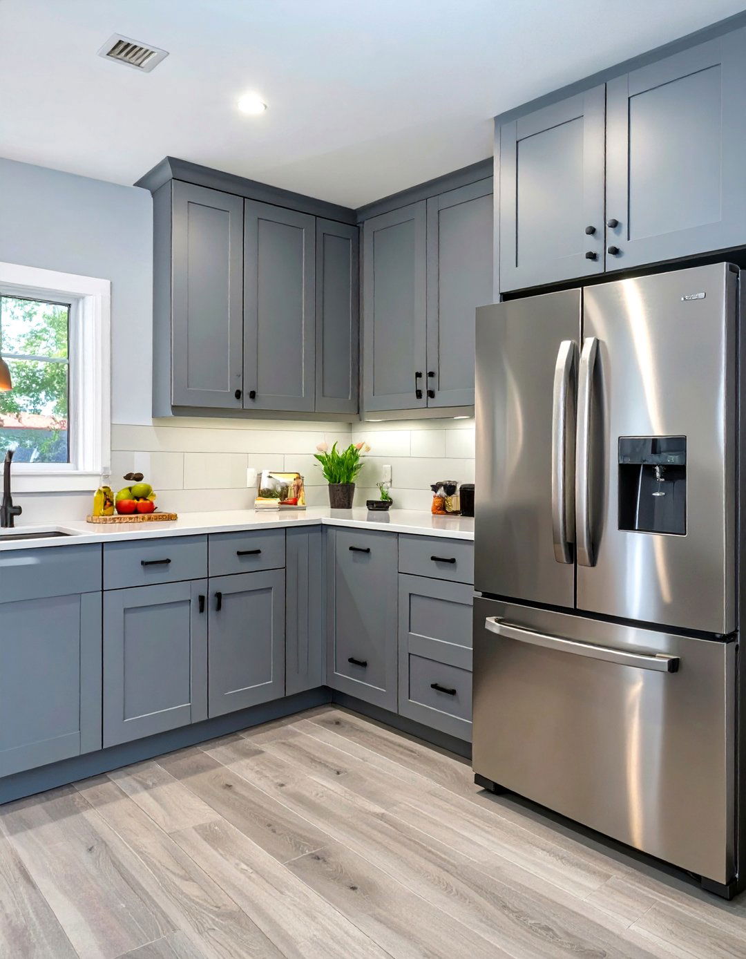 Small Kitchen Remodel with a Counter Depth Refrigerator - 30 small kitchen remodel ideas