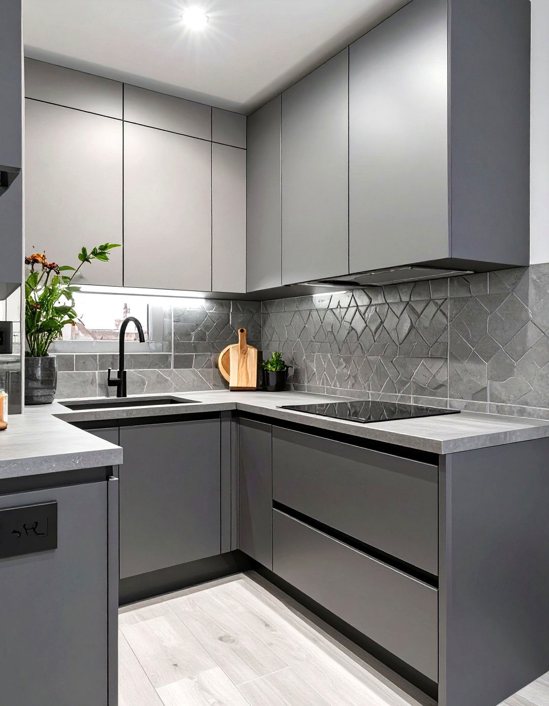 Small Kitchen Remodel with a Monochromatic Color Scheme - 30 small kitchen remodel ideas