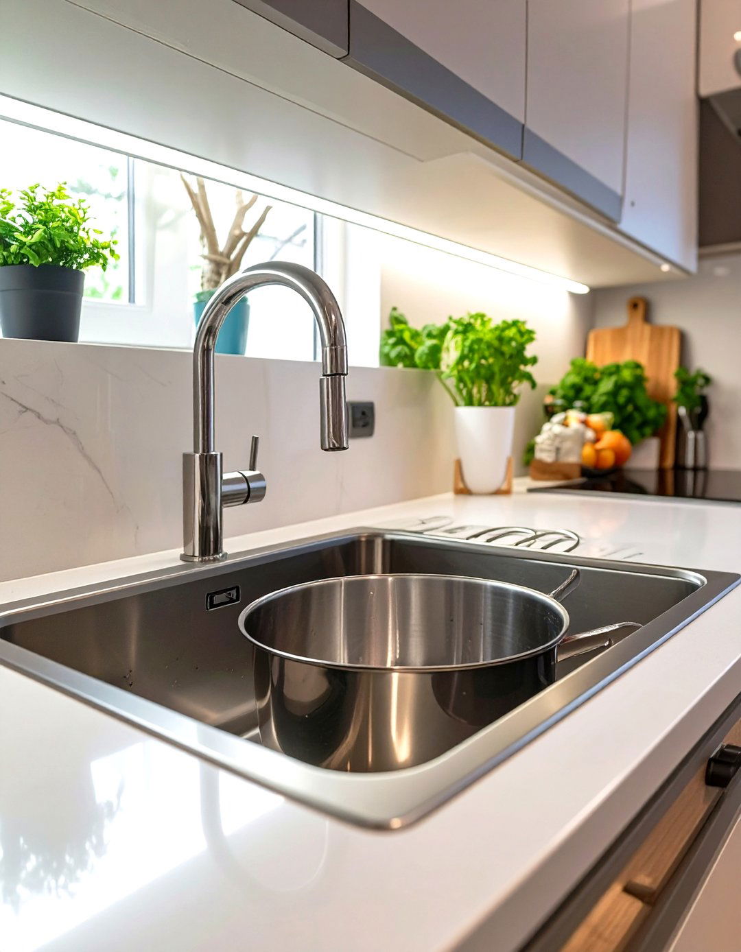 Small Kitchen Remodel with a Single Bowl Sink - 30 small kitchen remodel ideas