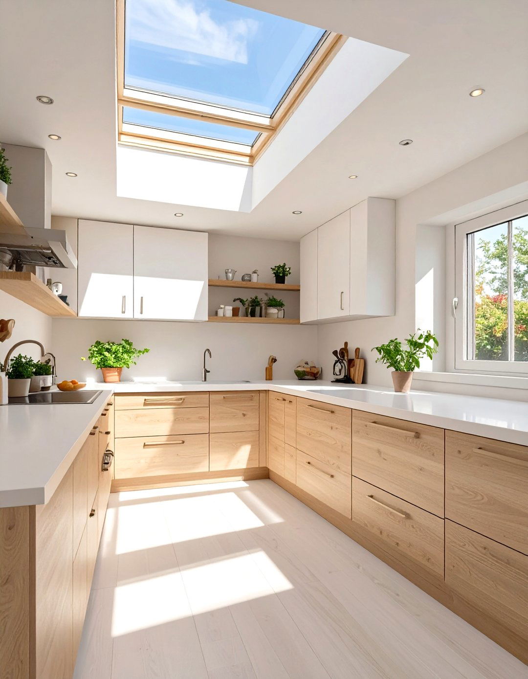 Small Kitchen Remodel with a Skylight - 30 small kitchen remodel ideas