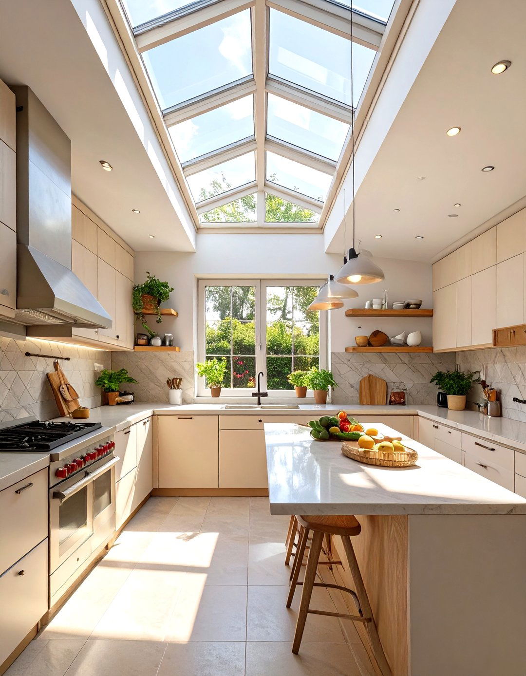 Small Kitchen with a Skylight - 30 small kitchen design ideas