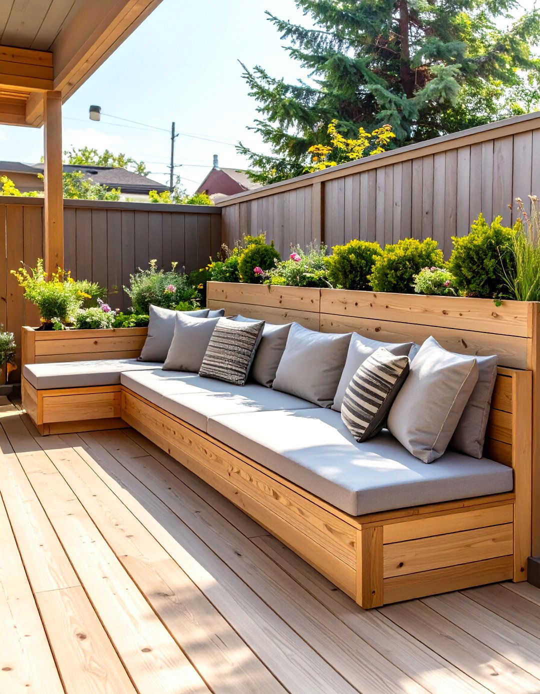 Small Landscaping with Built in Seating - 30 small landscaping ideas