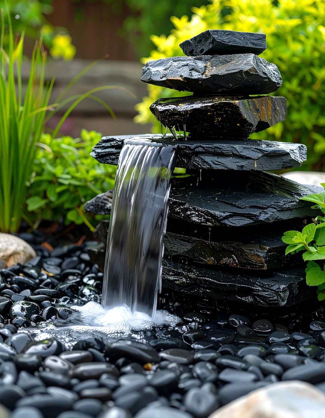 Small Landscaping with Disappearing Pondless Waterfalls - 30 small landscaping ideas
