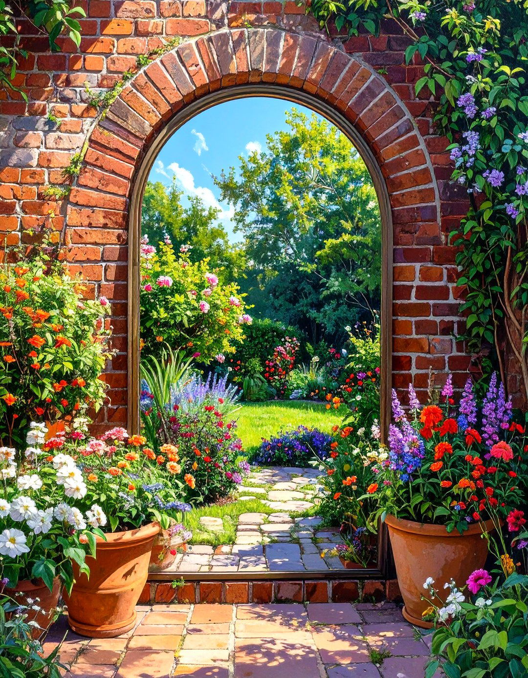 Small Landscaping with Outdoor Mirrors - 30 small landscaping ideas