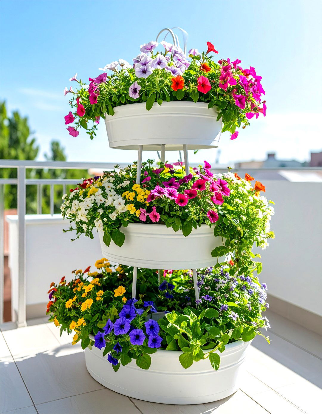 Small Landscaping with Tiered Planters - 30 small landscaping ideas