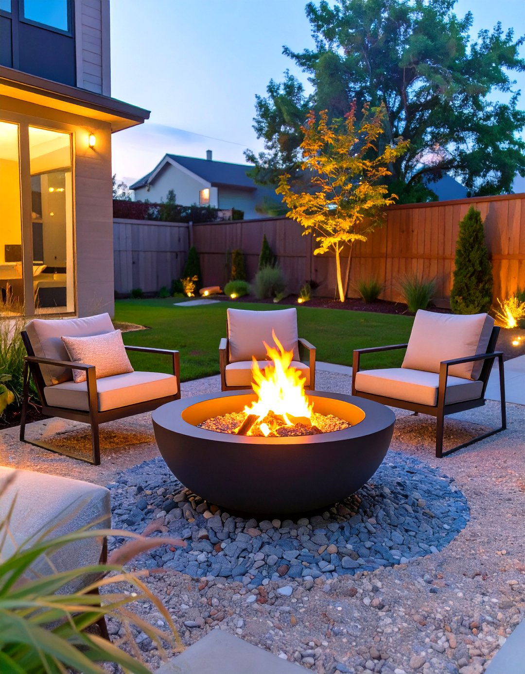 Small Landscaping with a Fire Pit - 30 small landscaping ideas